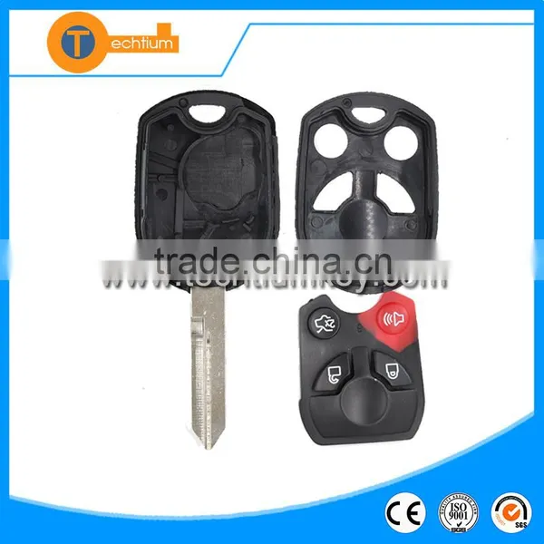 Abs 4 Button Universal Transponder Key Without Logo With Uncut Blade for Ford Galaxy Mustang Escort photo-3