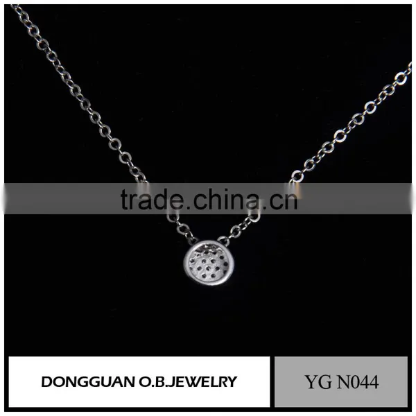 Circle AAA cz Sterling Silver Pendants Necklace /Hot Selling Micro-pave Setting Zircon photo-5