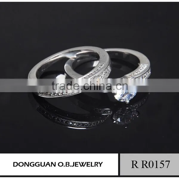 Fashion Ring Finger Rings Jewelry Ring Set Double Wedding Ring photo-6