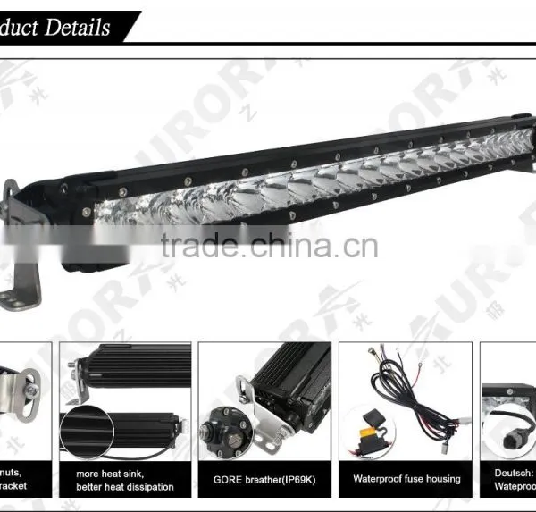 Aurora IP69K Waterproof Dimmable LED Light Bar With 3 Level Brightness photo-3
