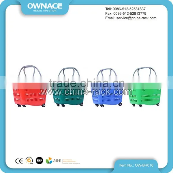 Multifunctional Plastic Rolling Collapsible Shopping Basket photo-5