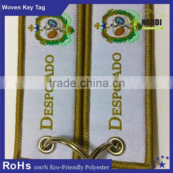 Cheapest and Best Quality Embroidery Twill Key Chain /laser Cut Key Tag photo-3