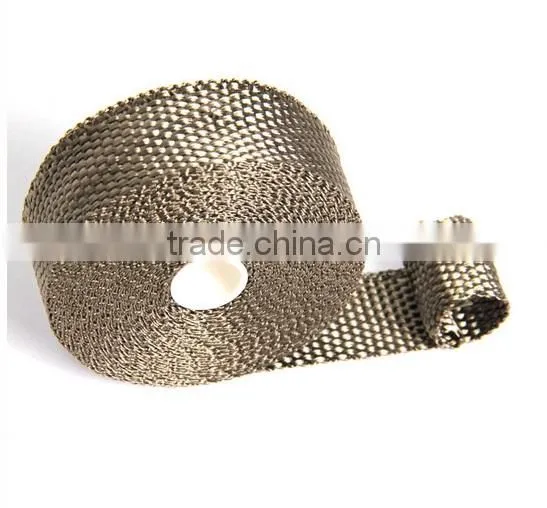 Heat Motocycle Car Exhaust Thermo Turbo Wrap Tape 2" X 5M/10m Fireproof Cloth Roll Black 1022C Car Insulation photo-3