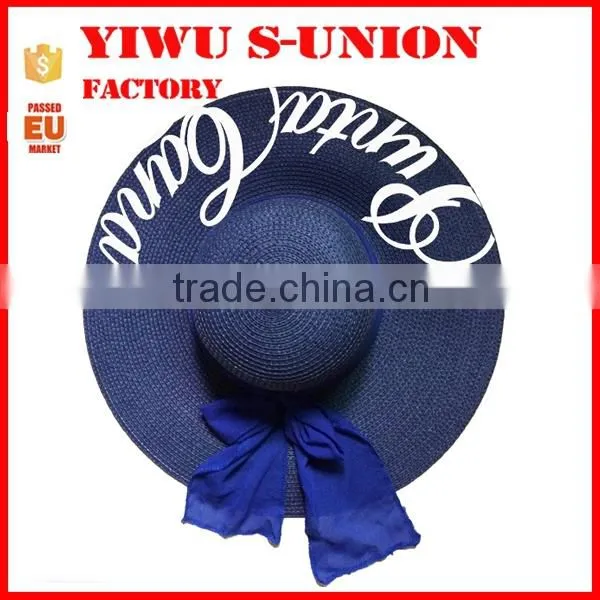 Wholesale Custom Printed Ladies Elegant Summer Beach Sombrero Big Brim Straw Hats photo-3