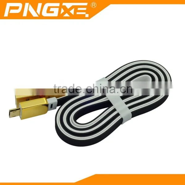 PNGXE 2016 High Quality Flat Very Fast Charging Charger Twisted Pair Cable for Iphone and for Samsung photo-5