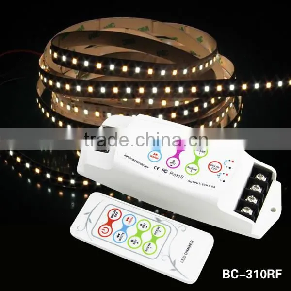 BC-310RF 2 Channel CT Dimmer for Led Strip 12v 24v Color Temperature Led Strip Controller photo-3