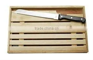 bread knife with bread board