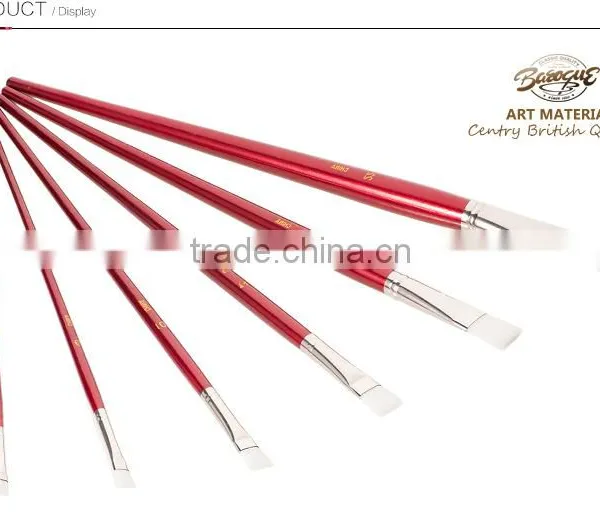 Wholesale Art Kid Paint Brush Set Artistic Painting 6pcs, Long Wooden Handle and Nylon Hair Paint Brushes for Art photo-6