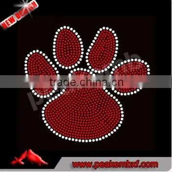Hot Fix Crystal Bulldogs Rhinestone Transfer Motif Iron Ons for Clothing Wholesale Price photo-3