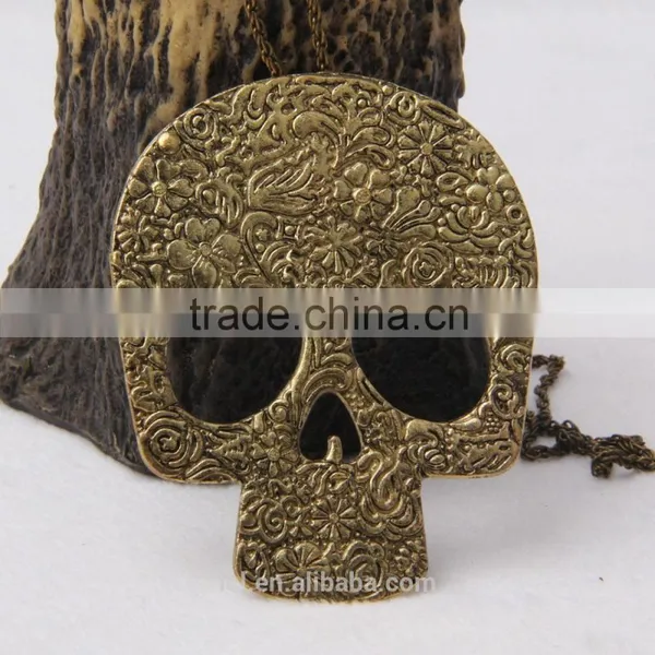 YIWU Jewelry Factory Chain Halloween Skull Head Necklace Fashion Party Dress 2015 New Design Made in China photo-2