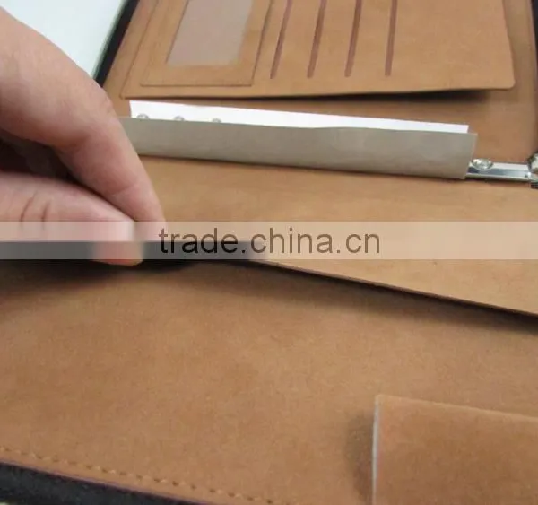 Leather Folder for Interview With Custom Logo Embossing 2 Hole Display Folder photo-4
