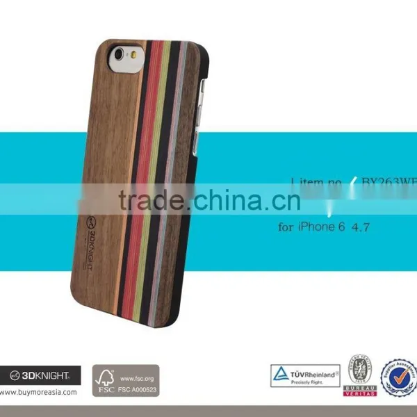 Laser Engraving Mix Colored Wood Custom Design Wholesale Cell Phone Case For IPhone 6 Wooden Case photo-3