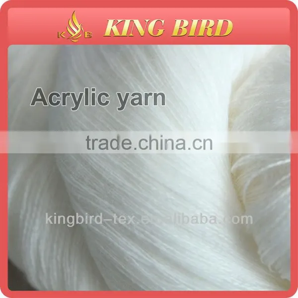 100% Acrylic High Bulky 2/32 Semi Dull Raw White in Hanks