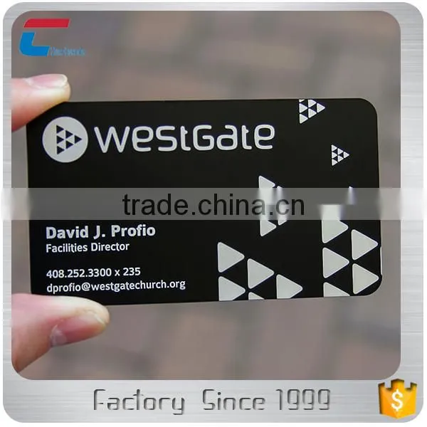 Standard 85*54mm UV Printable Engraved Matte Black Metal Business Card photo-5