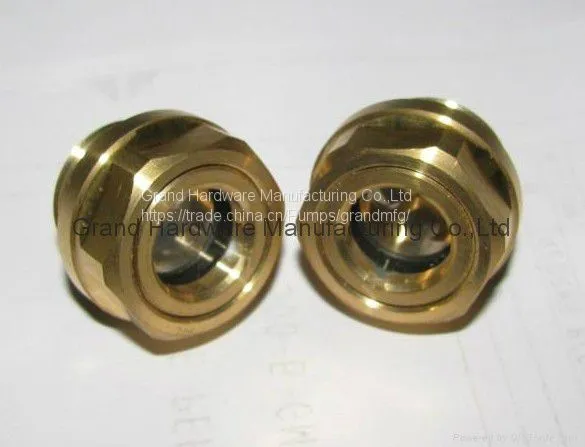 BSP 1/2 ROUND OIL LEVEL SIGHT GLASSES CIRCULAR BRASS SIGHT GLASS photo-4