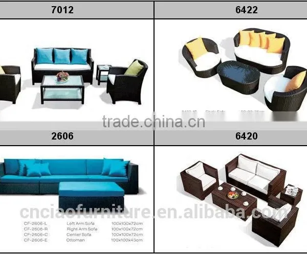 Poly Rattan Patio Garden Aluminum PE Rattan Sofa Set Furniture photo-3