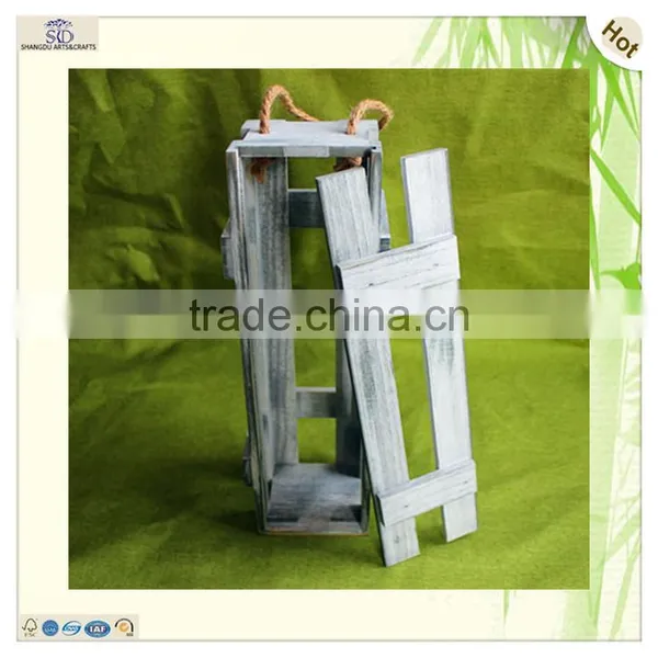 Vintage Color Sliding Lid Wooden Wine Crate Box photo-4