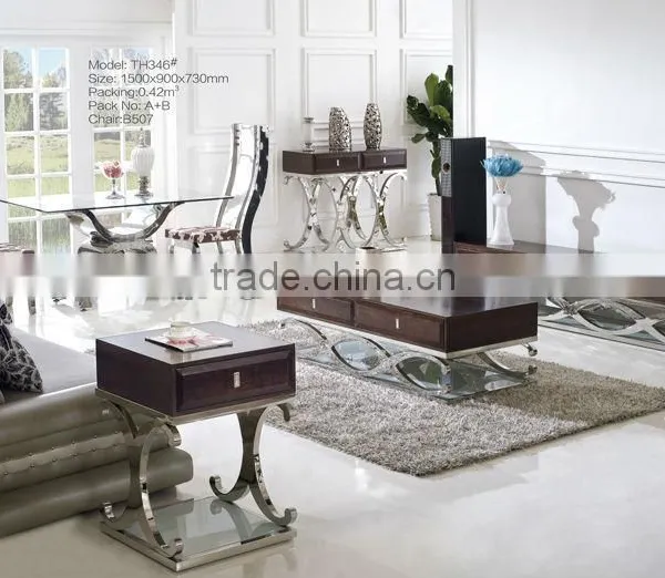 Th346 Marble Glass Top Dining Room Sets photo-5