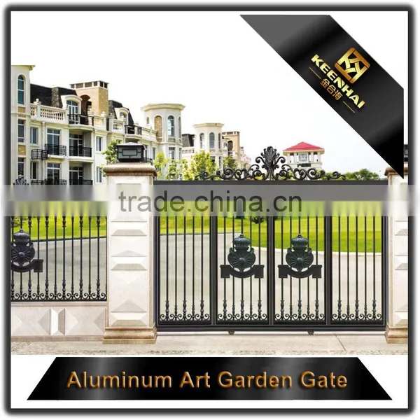 Villa Garden Decorative Powder Coated Modern Aluminum Metal Garden Fence Gate photo-4