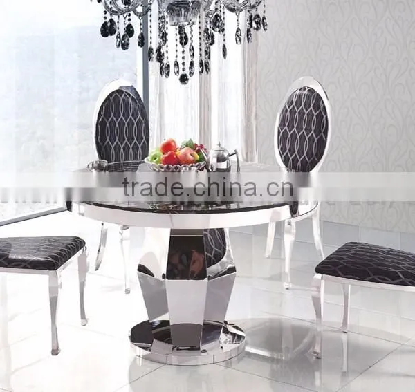 Glass Top Rectangular Dining Table Black High Gloss Dining Table photo-2