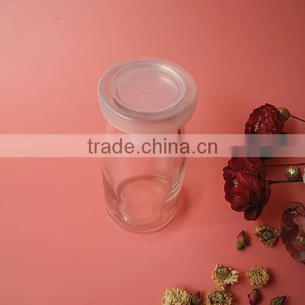 180ml Round Shape High Glass Milk Yogurt Bottle With Cap photo-2