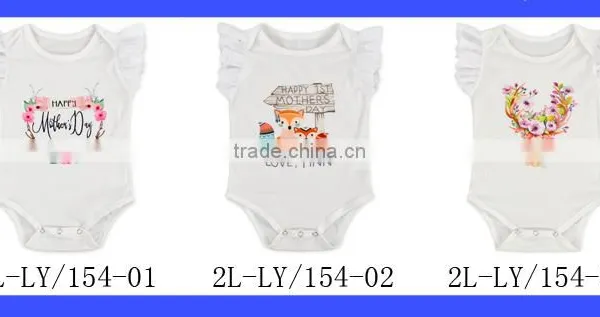 New Design Cotton Boutique Clothing Little Girls Lace Flutter Sleeve Rompers Summer Baby Girls Beach Romper photo-6