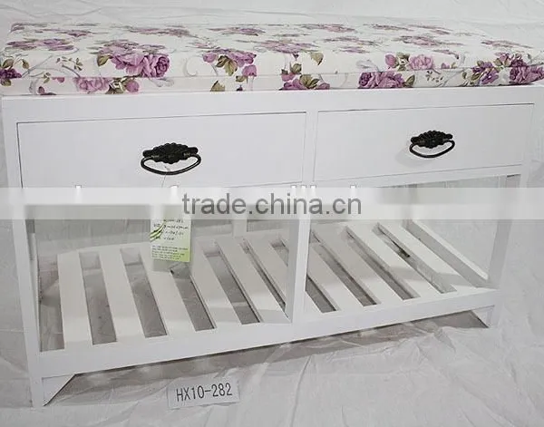 New Hand-woven Solid Wood Bathroom Modern Shoe Cabinet photo-3