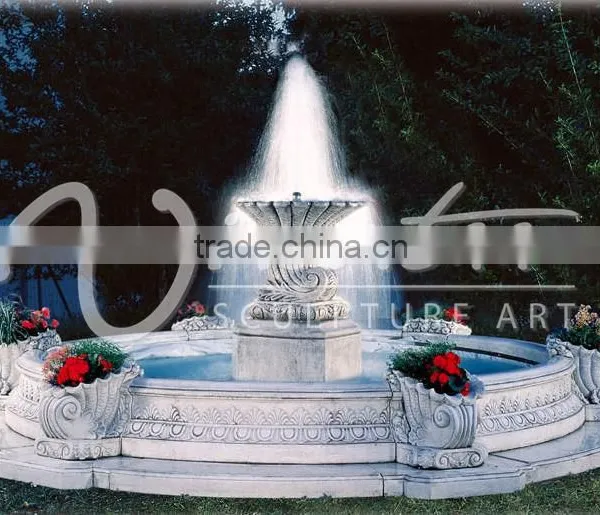 Garden Decoration Hand Carved Natural Marble Water Fountains for Sale photo-4