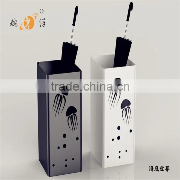 Handmade Hotel Indoor Round Hollow Design Metal Umbrella Stand Holder photo-2