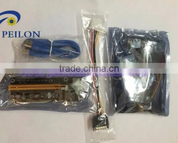 60cm USB 3.0 PCIE 4PIN X1 TO X16 With Power Supply Cable / PCI-e 6PIN 1x to 16x Adapter photo-2