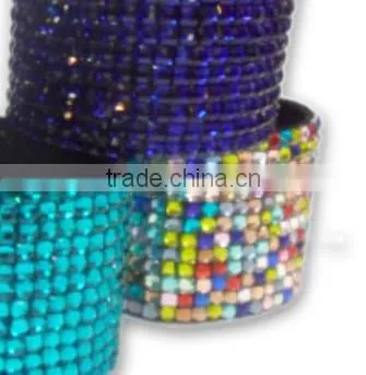 Acrylic Gem Rhinestone Bracelet With Zinc Alloy Locking Part, Hot Sale Gift Leather With Crystal Gem Decoration photo-6