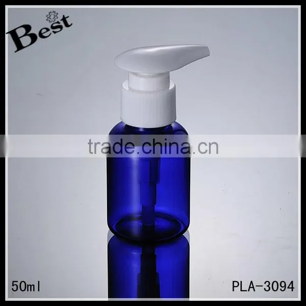 Travel Size Plastic Bottles50ml Hair Shampoo Bottle Shampoo Pump Blue Bottle Hair Shampoo photo-3