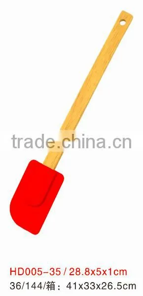 Silicone Dough Scraper Dough Spatula Wood Handle photo-4