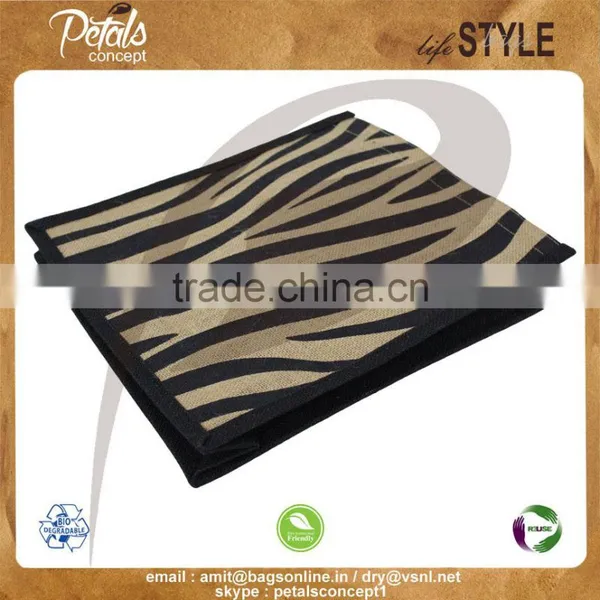 PP Laminated Jute Three Bottle Wine Bag With Padded Rope Handle photo-5