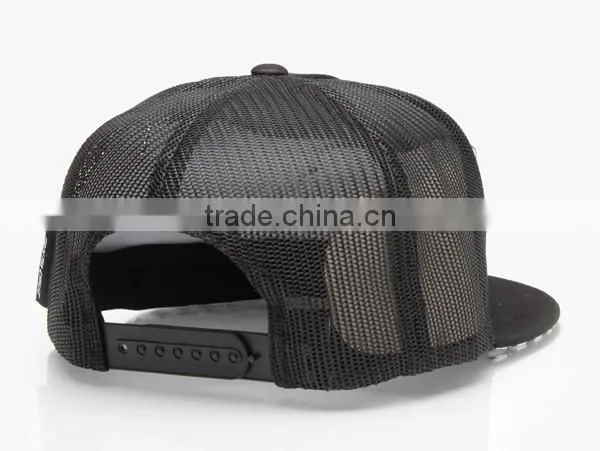 Cheap Flat Brim 100 Polyester Trucker Cap photo-3