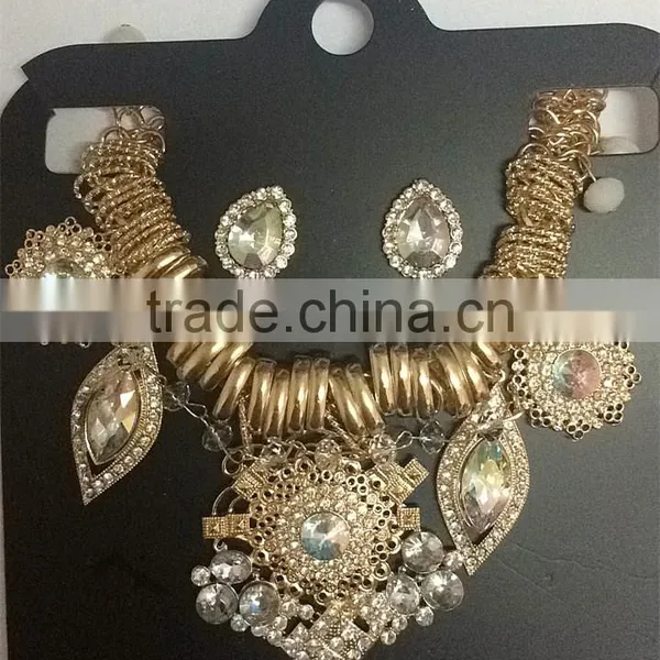Brand Fashion Large Crystal Stone Alloy Charms Necklaces photo-5