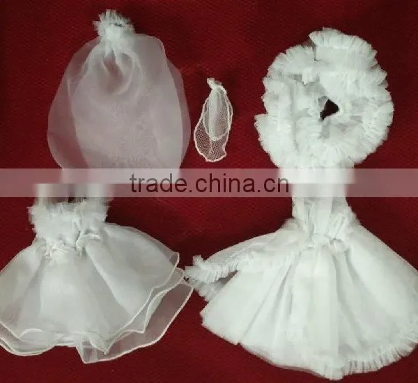 Hand Made Doll Wedding Dress - Set photo-2