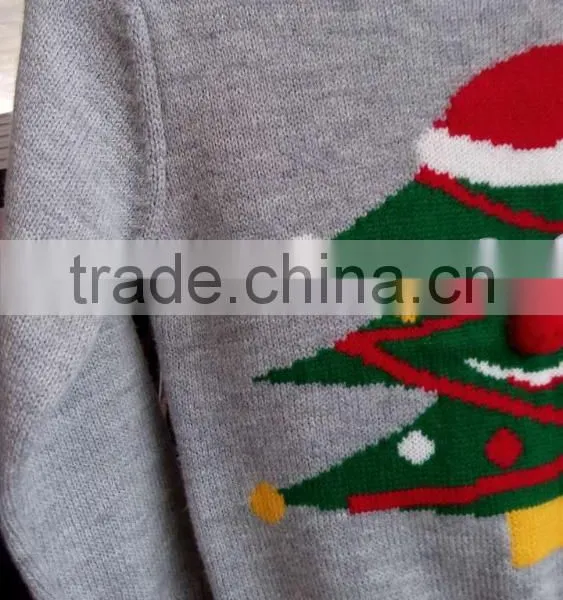 (KS016) Hot Ugly Childrens Knitting Patterns Christmas Sweater photo-2