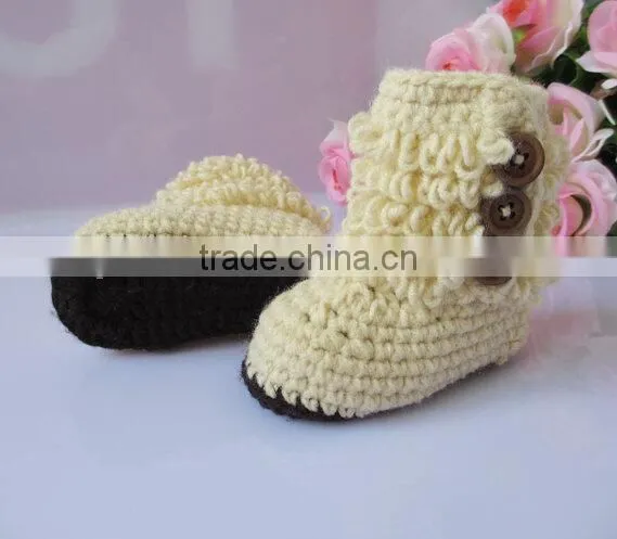 2015 Winter Hot Coming Baby Girl Knitted Booties,Handmade Kids Toddlers Shoes photo-2