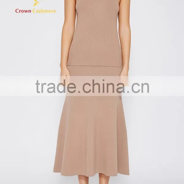 Women Winter Knit Cashmere Sleeveless Sweater Pullover photo-3
