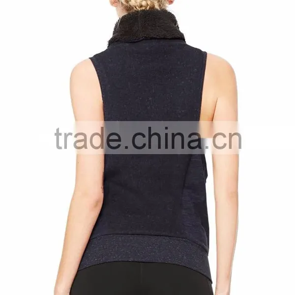 Yoga Frost Winter Vest in Black Heather Gym Singlets photo-2
