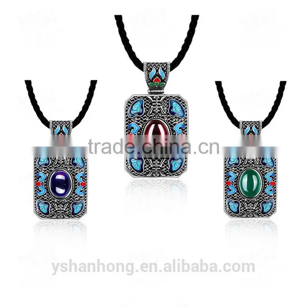 Bohemia Necklace Fashion Chinese Ancient Silver Pendant Wholesale photo-2