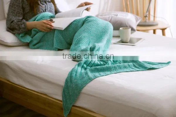 Mermaid Tail Blanket Crochet and Mermaid Blanket for Adult and Kid Sleeping Bag photo-4
