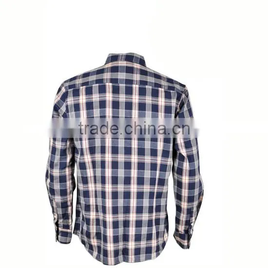 100% Cotton Yarn Dyed Men's Embroidered Long Sleeves Shirts photo-4