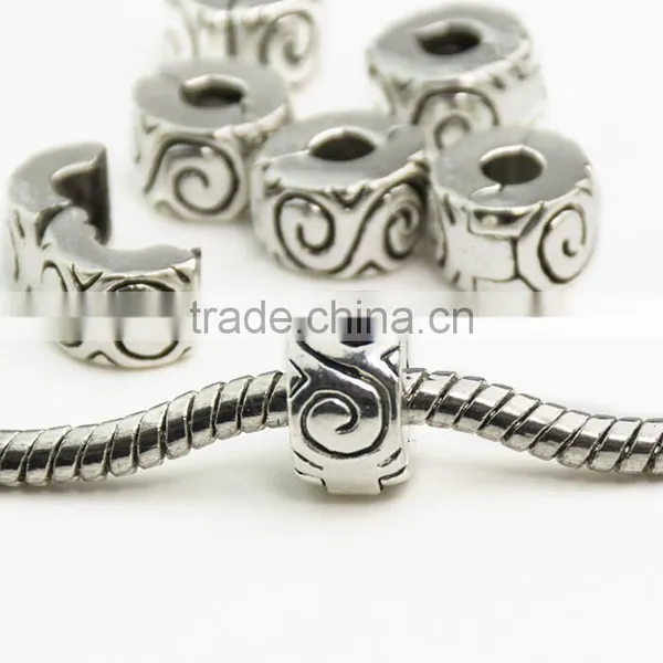 2015 Mixed and Mingle Silver Antique Clip Lock Spacer Stopper Bead f/ European Charm Bracelet photo-6