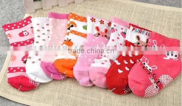 100%cotton Cartoon Anti-slip Children Socks photo-3