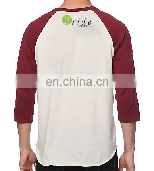 Custom Mens 3/4 Sleeve Baseball T Shirt-Custom Baseball T-shirt 100% Polyester-Men Baseball Anti-wrinkle T-shirt photo-2