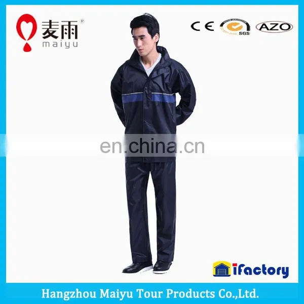 Maiyu Polyester Raincoat With Reflective Tapes photo-3