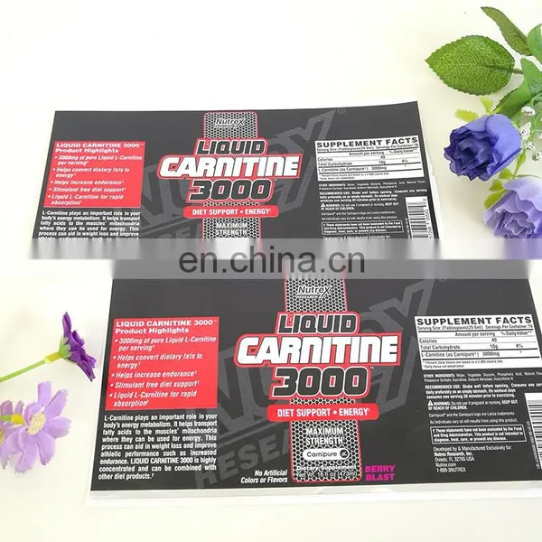 Customized Liquid Label Adhesive Energy Drink Waterproof Sticker With Full Color Printing photo-4
