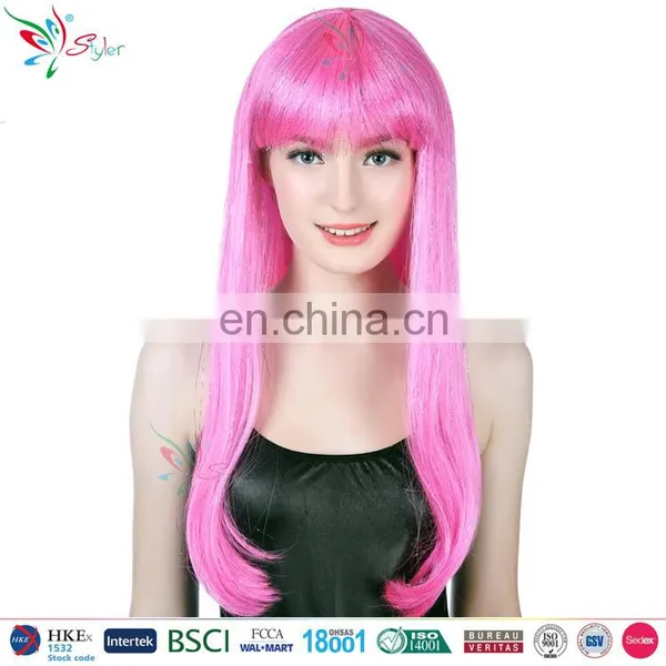 Styler Brand 2016 New Fashion Tinsel Party Wig Wholesale Factory Long Synthetic Hair Wig photo-3
